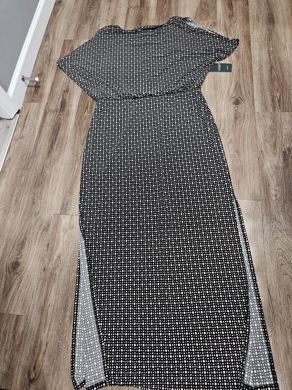 Lauren Ralph Lauren Black and White Printed Maxi Dress